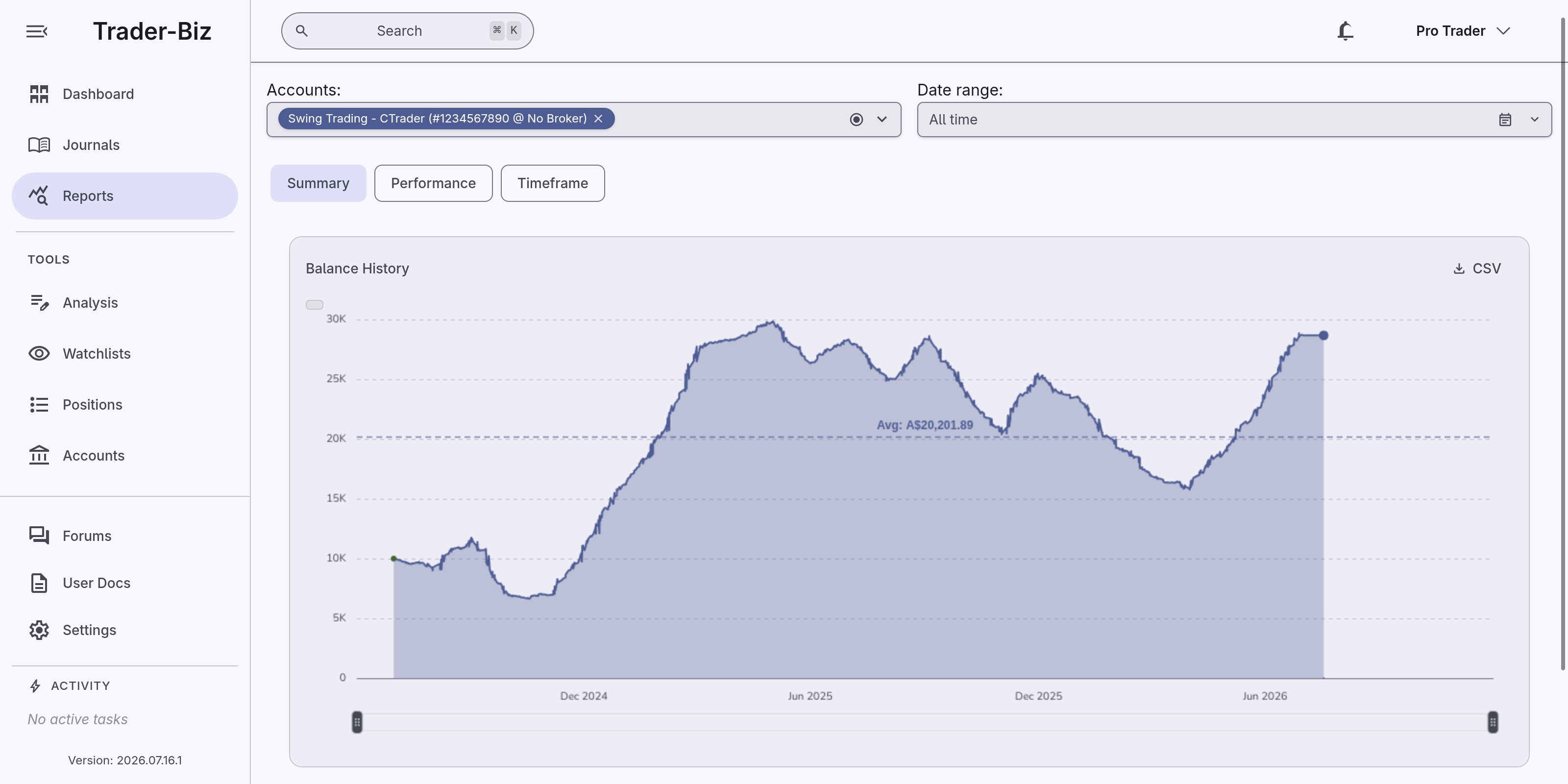 Reports screenshot